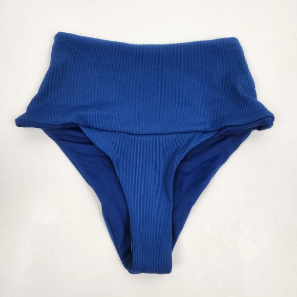 L*Space Desi Bikini Bottom in Blue Ribbed Size XS - Picture 1 of 3